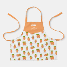 Motif kawaii de carottes amusantes