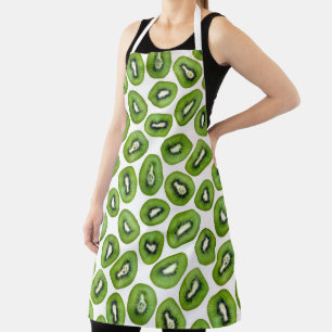 Tablier Motif Kiwi vert