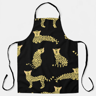 Tablier Motif léopard : Arrière - plan noir Cheetah