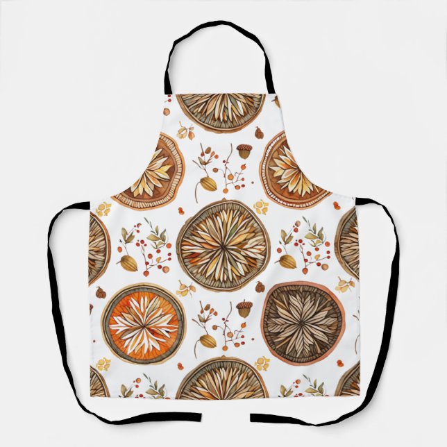 Tablier Motif Mandala d'automne (Recto)