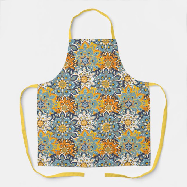 Tablier Motif Mandala Lumineux (Recto)