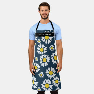 Tablier Motif Marguerite, Marguerites Blanches, Votre Nom