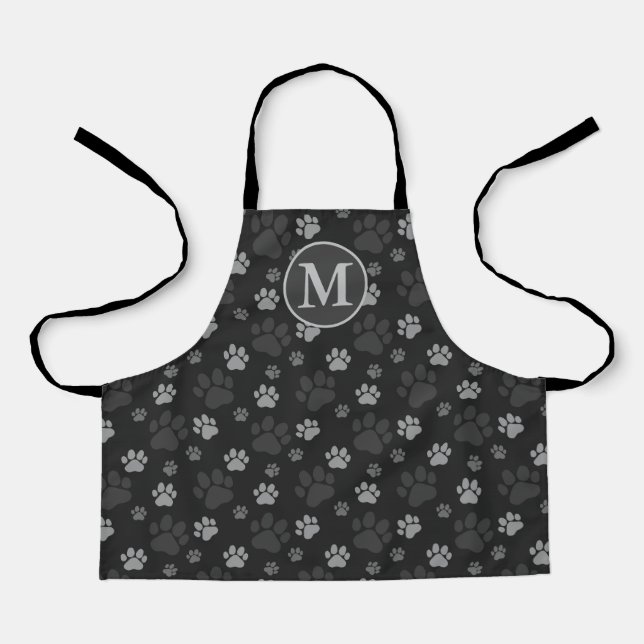 Tablier Motif mât gris et noir (Recto)