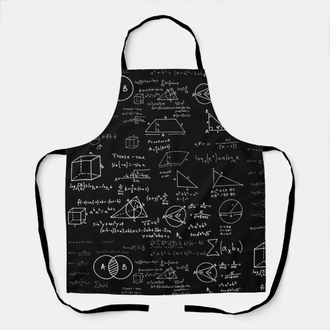 Tablier motif mathématique dessin de l'école de sciences g (Recto)