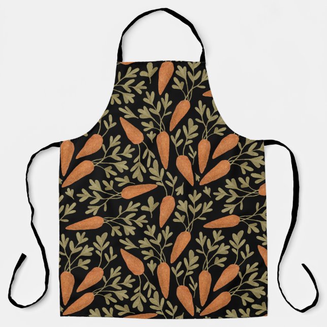 Tablier Motif mignon à main de carottes (Recto)