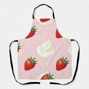 Tablier Motif mignon de crème fouettée aux fraises