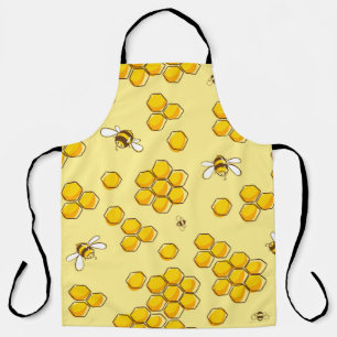 Tablier Motif mignon et transparent avec abeilles volantes