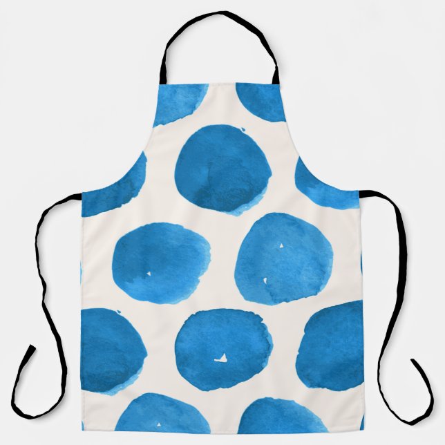 Tablier Motif mignon et transparent avec cercles d'aquarel (Recto)