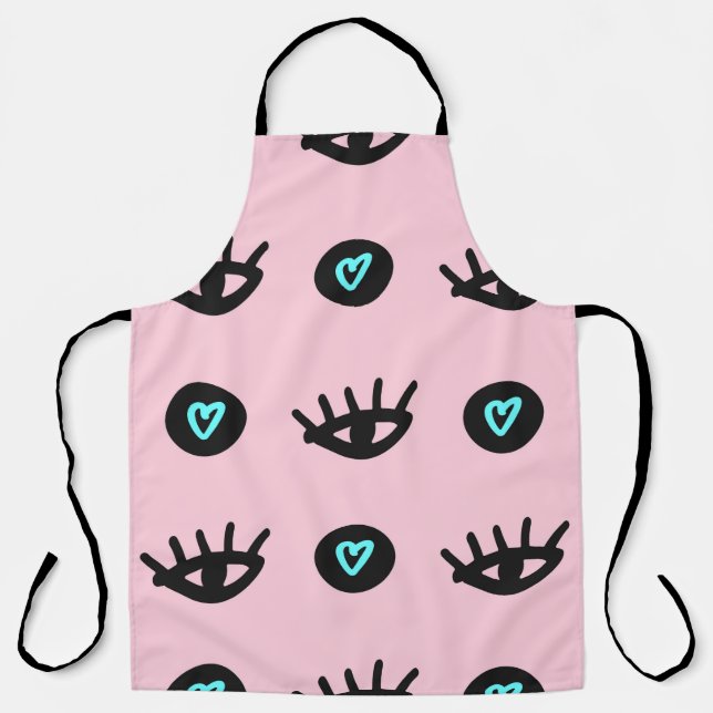 Tablier Motif mignon filé sans couture avec yeux de gribou (Recto)