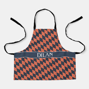Tablier Motif minimal de la plage de couleur noire