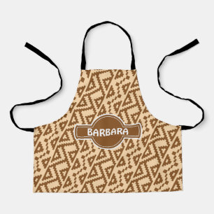 Tablier Motif minimaliste Brown beige africain