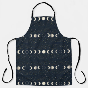 Tablier Motif minimaliste des phases lunaires avec des éto