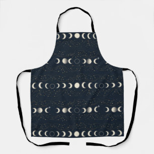 Tablier Motif minimaliste des phases lunaires avec des éto