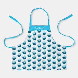 Tablier Motif moderne Blue Cupcake personnalisé