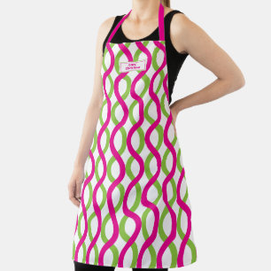 Tablier Motif moderne Green Rose Waves