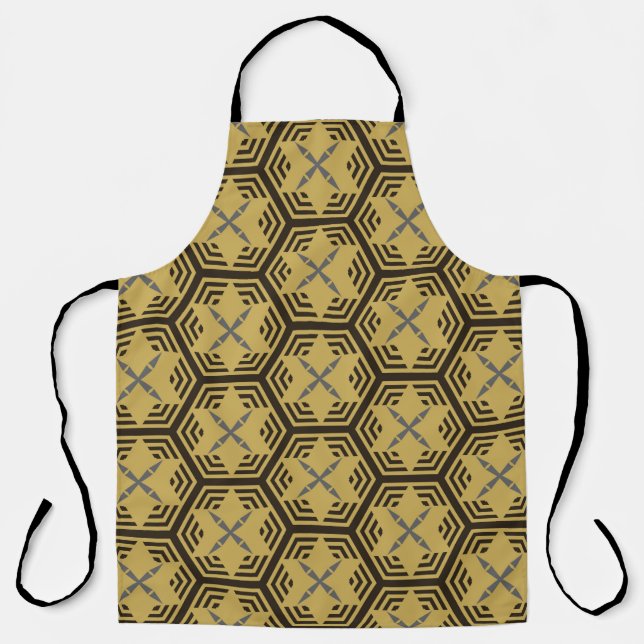 Tablier Motif moderne sans couture, couleur or. Ba géométr (Recto)