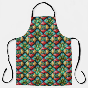 Tablier Motif mosaïque géométrique africain coloré