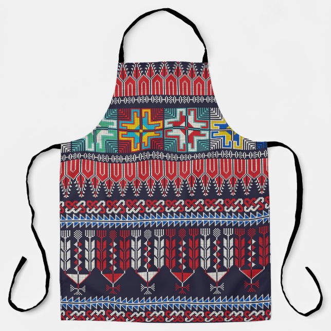 Tablier Motif Motif Palestinien Broderie. (Recto)