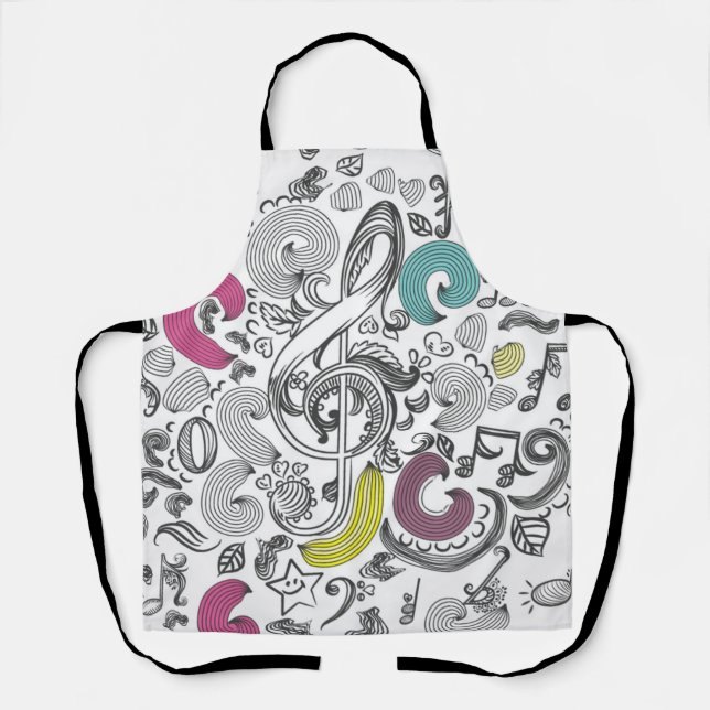 Tablier Motif musical (Recto)