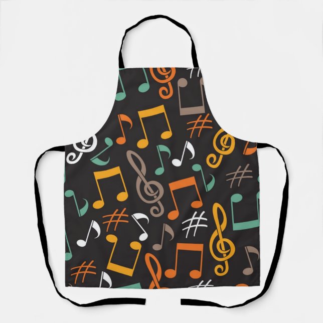 Tablier Motif musical (Recto)