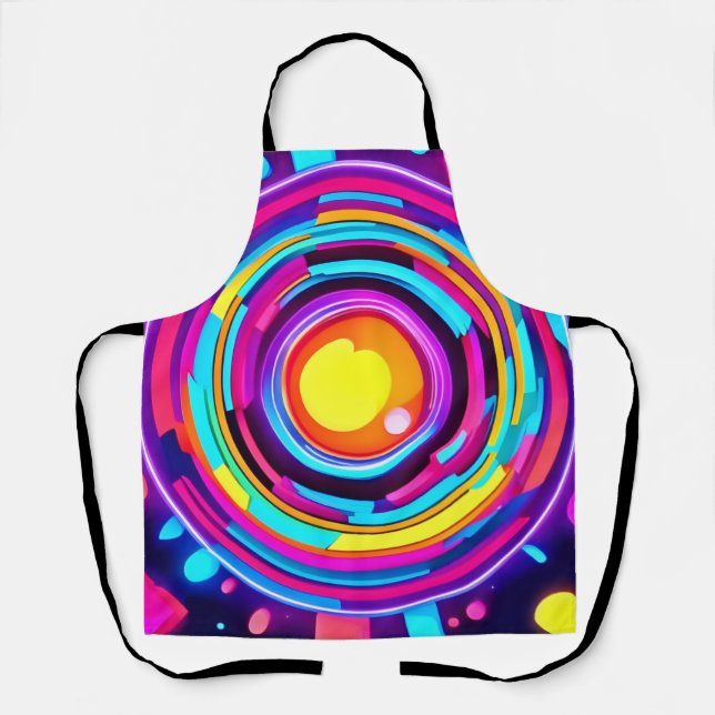 Tablier Motif Neon Circle Vortex (Recto)