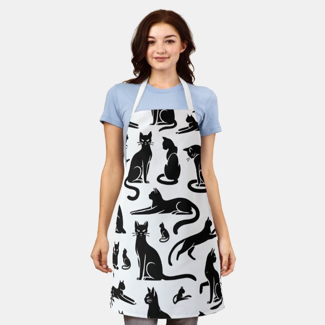 Tablier Motif noir (Porté)