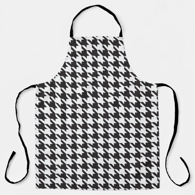 Tablier Motif noir et blanc Houndstooth (Recto)