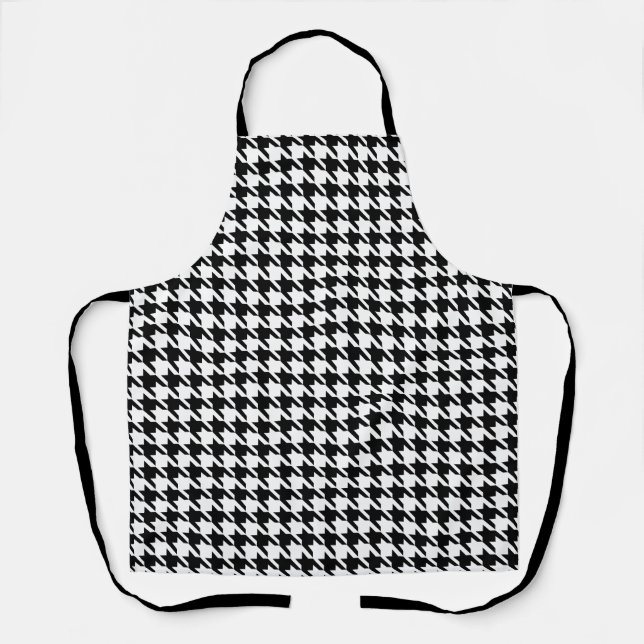 Tablier Motif noir et blanc Houndstooth (Recto)