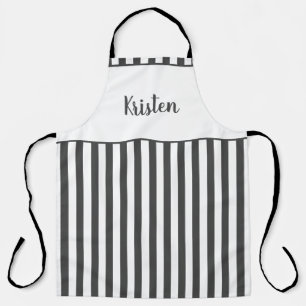 Tablier Motif noir et blanc personnalisé Texte personnalis