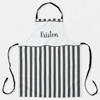 Tablier Motif noir et blanc personnalisé Texte personnalis