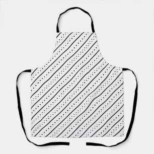 Tablier Motif noir géométrie points en ligne