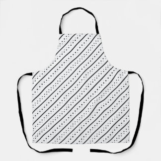 Tablier Motif noir géométrie points en ligne