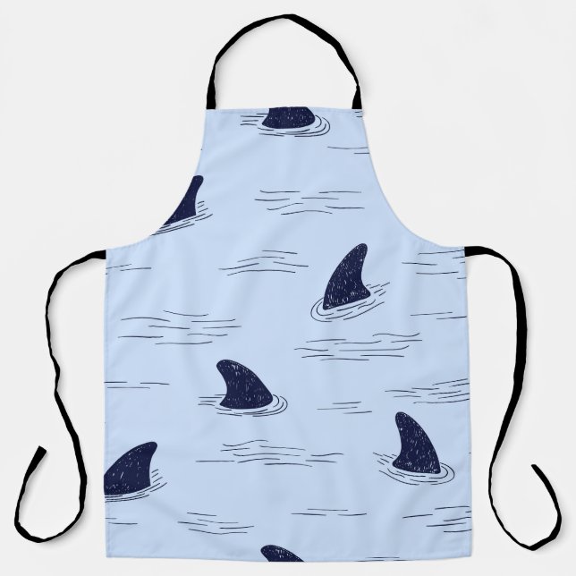 Tablier Motif Océan fin requin (Recto)