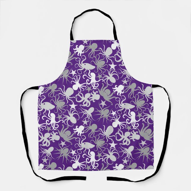 Tablier Motif octopus.b D Violet BG (Recto)