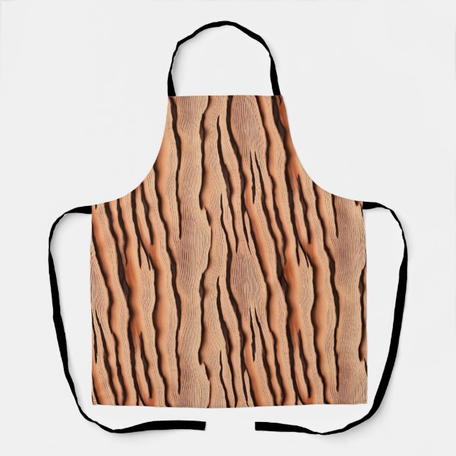 Tablier Motif ondulé à veinure de bois (Recto)