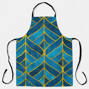 Tablier Motif or et bleu sur grunge arrière - plan, coutur