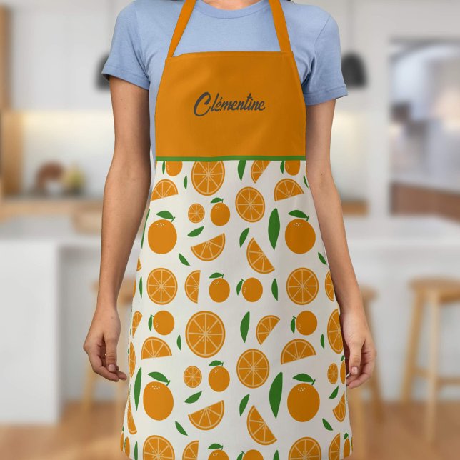Tablier Motif orange (Orange Pattern Apron)