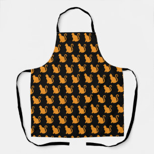 Tablier Motif Orange Cats