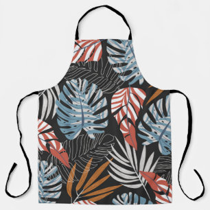 Tablier Motif original et transparent avec des plantes lum