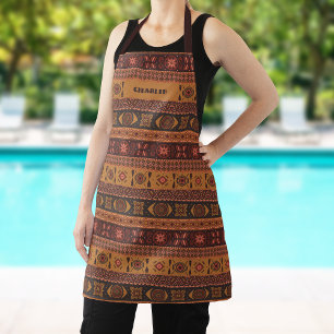 Tablier Motif ornemental tribal de terre cuite moderne