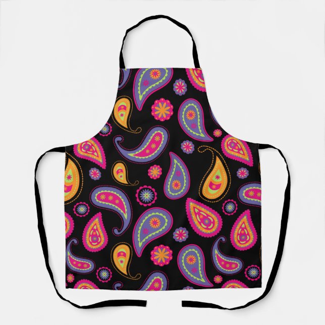 Tablier Motif Paisley sans couture Coloré (Recto)