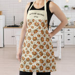 Tablier Motif Pancake personnalisé, votre texte personnali<br><div class="desc">Un tablier mignon avec un motif de crêpes pour le petit-déjeuner. Personnalisez avec 2 lignes de texte personnalisé. Parfait pour ceux qui aiment manger ou faire des crêpes.</div>