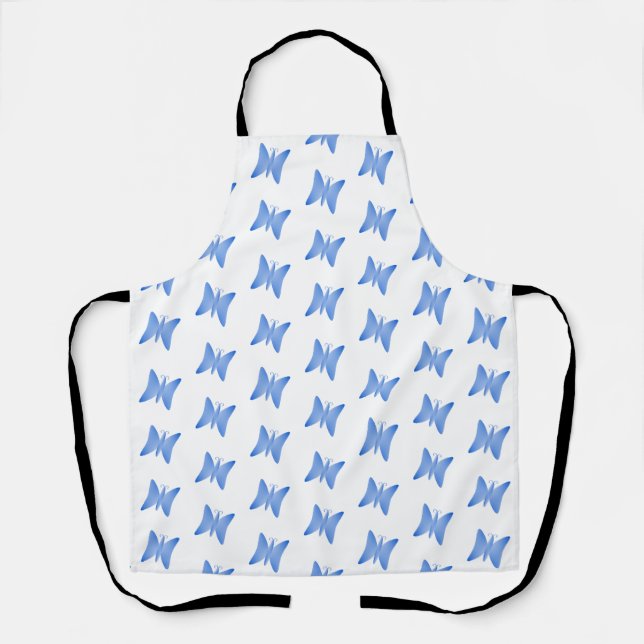Tablier Motif papillon bleu (Recto)
