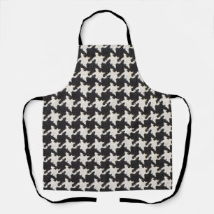 Tablier Motif Pied-de-Poule Noir Blanc