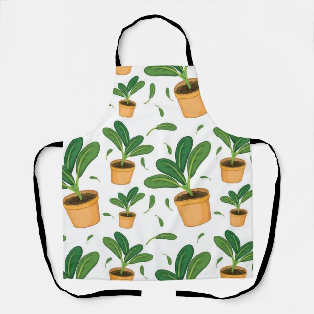 Tablier motif plante (Recto)