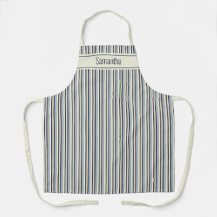 Tablier Motif rayé monochrome marine et crème