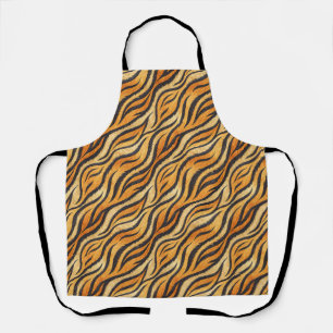 Tablier Motif rayé tigre audacieux – Impression d'animal e