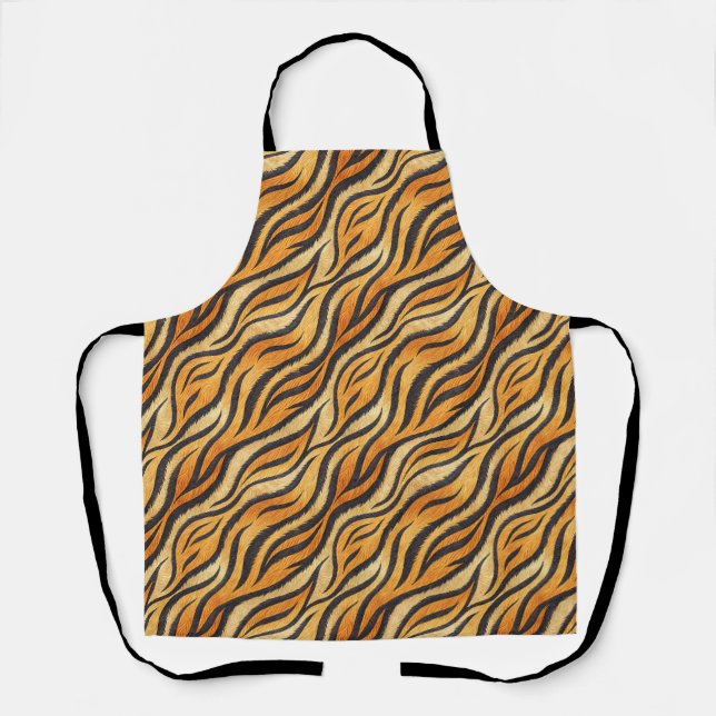 Tablier Motif rayé tigre audacieux – Impression d'animal e (Recto)