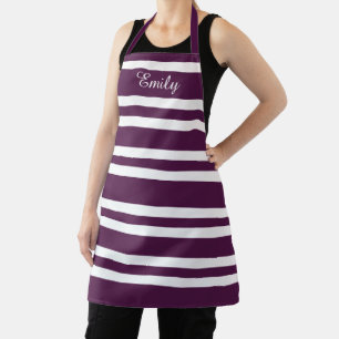 Tablier Motif rayé violet Nom moderne