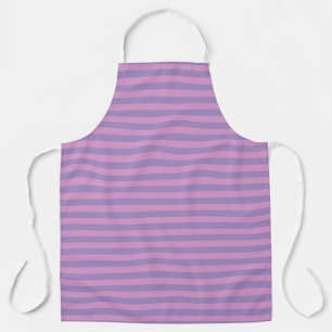 Tablier Motif Rayures Rose Violet